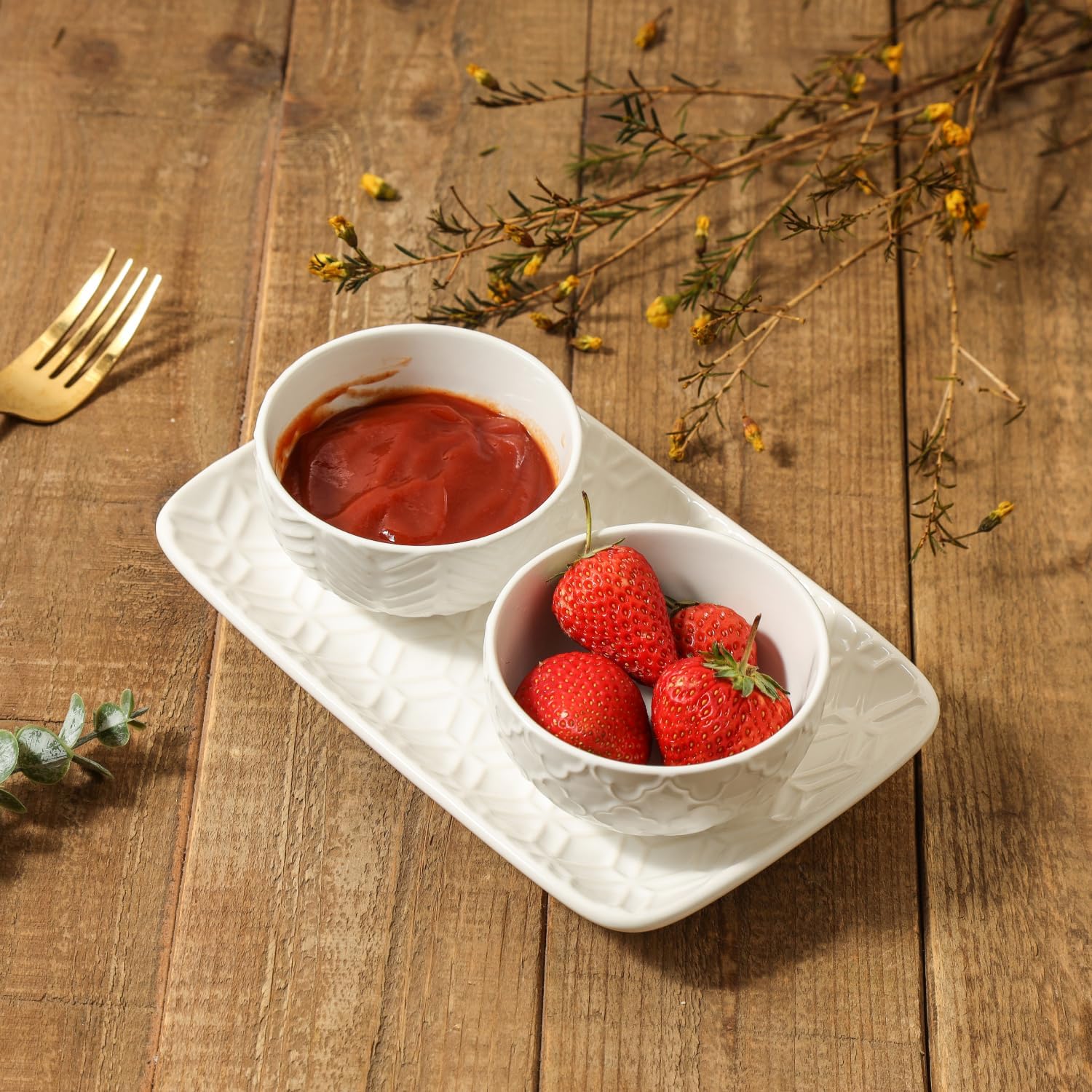 Sureasy Mini Ceramic Dipping Bowls – 4 oz, 3.5 Inch Small Bowls for Sauces & Side Dishes, Microwave