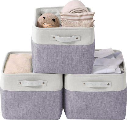 DECOMOMO Storage Bins Fabric Storage Baskets for Shelves, Linen Closet Organization Toys Nursery