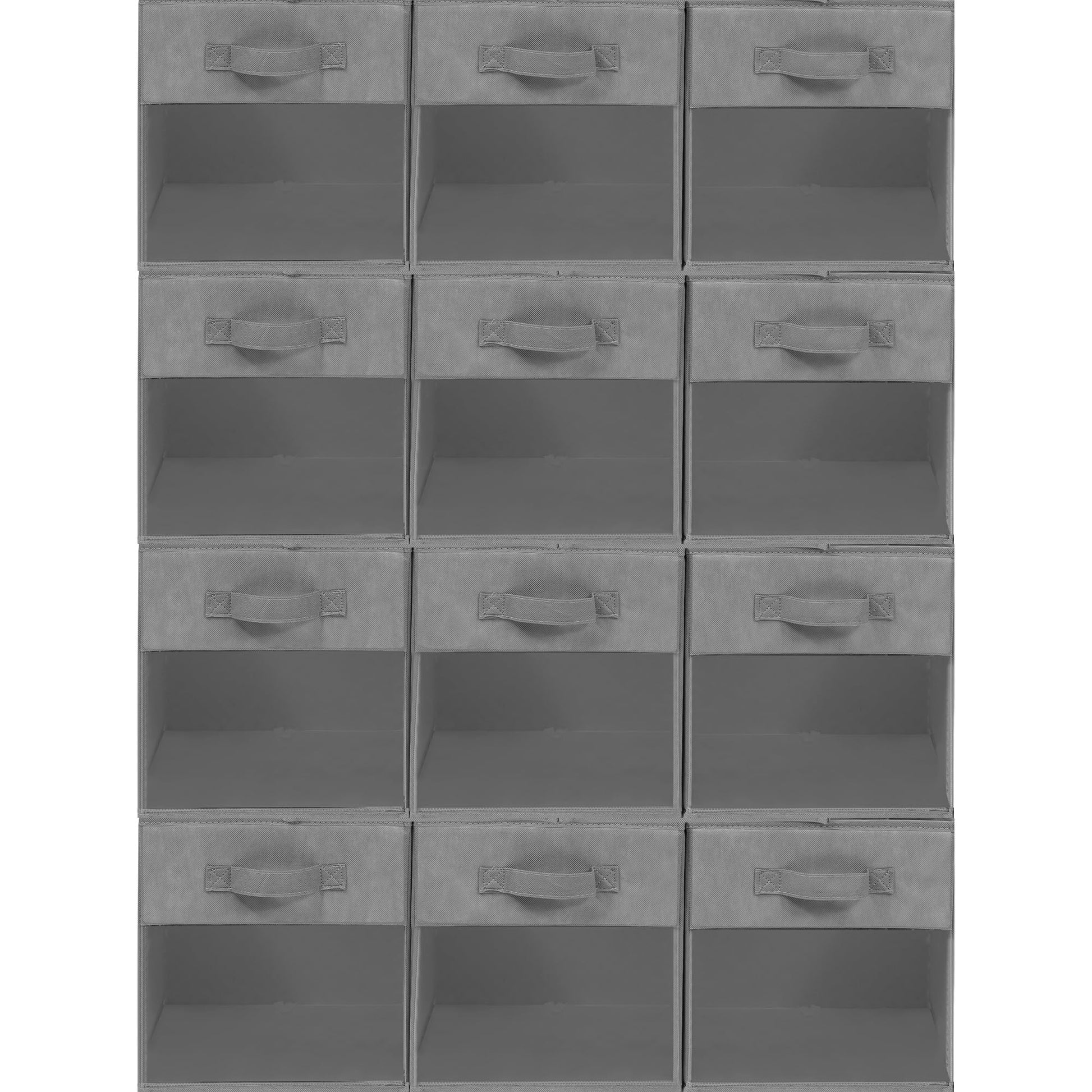STORAGEIDEAS Storage Bins with Clear Window, 11x11 Storage Cubes, Collapsible Cube Storage Box