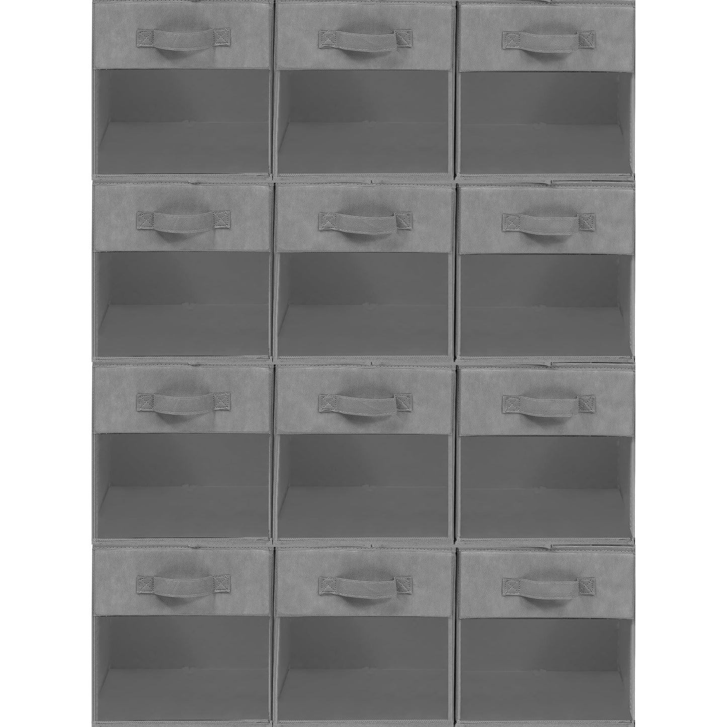 STORAGEIDEAS Storage Bins with Clear Window, 13x13 Storage Cubes, Collapsible Cube Storage Box