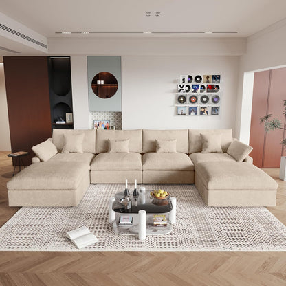 JACH U-Shaped Sectional Couches for Living Room, Cloud Sectional Couch with Deep Seat, 155.9"