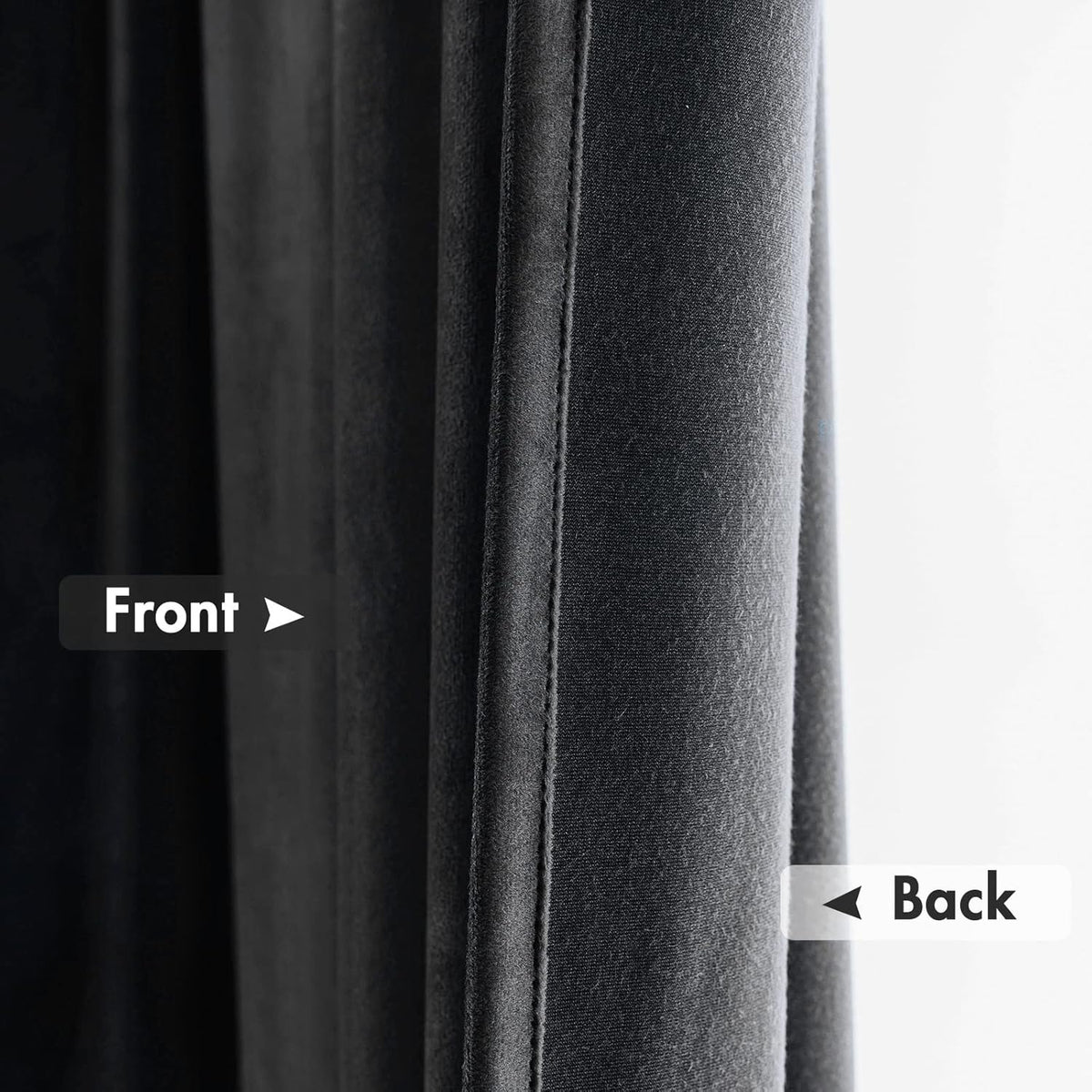 MIULEE Black Velvet Curtains Thermal Insulated Blackout Halloween Curtain Drapes for Bedroom Living