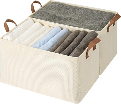 StorageWorks Storage Bins, Shelves Baskets for Organizing, 45L Extra Large Fabric Closet Organizers