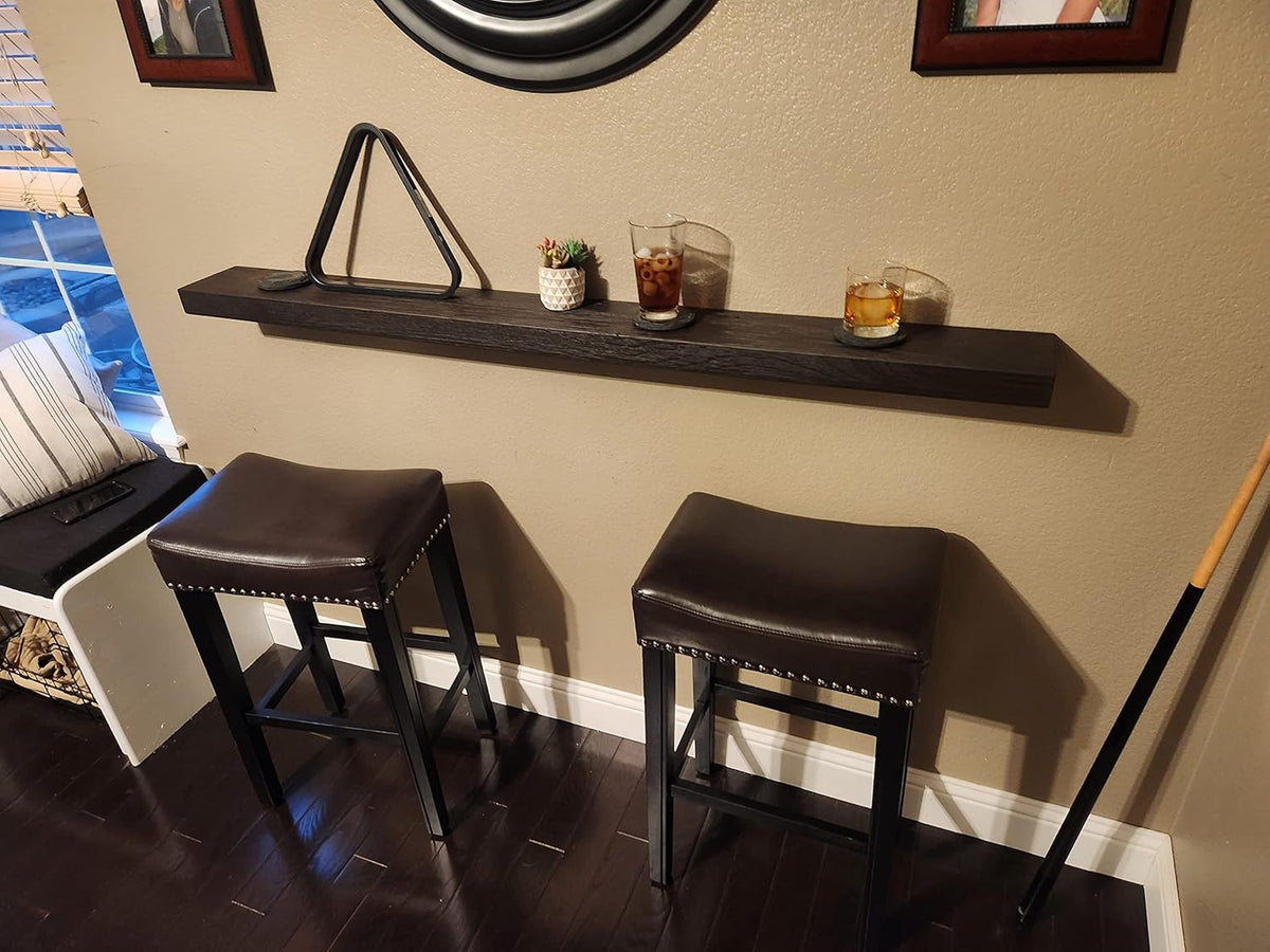 joelsantiques - 60 Inch Wooden Floating Shelves for Wall - 60x6x2 in - Made of Natural Wood - Long
