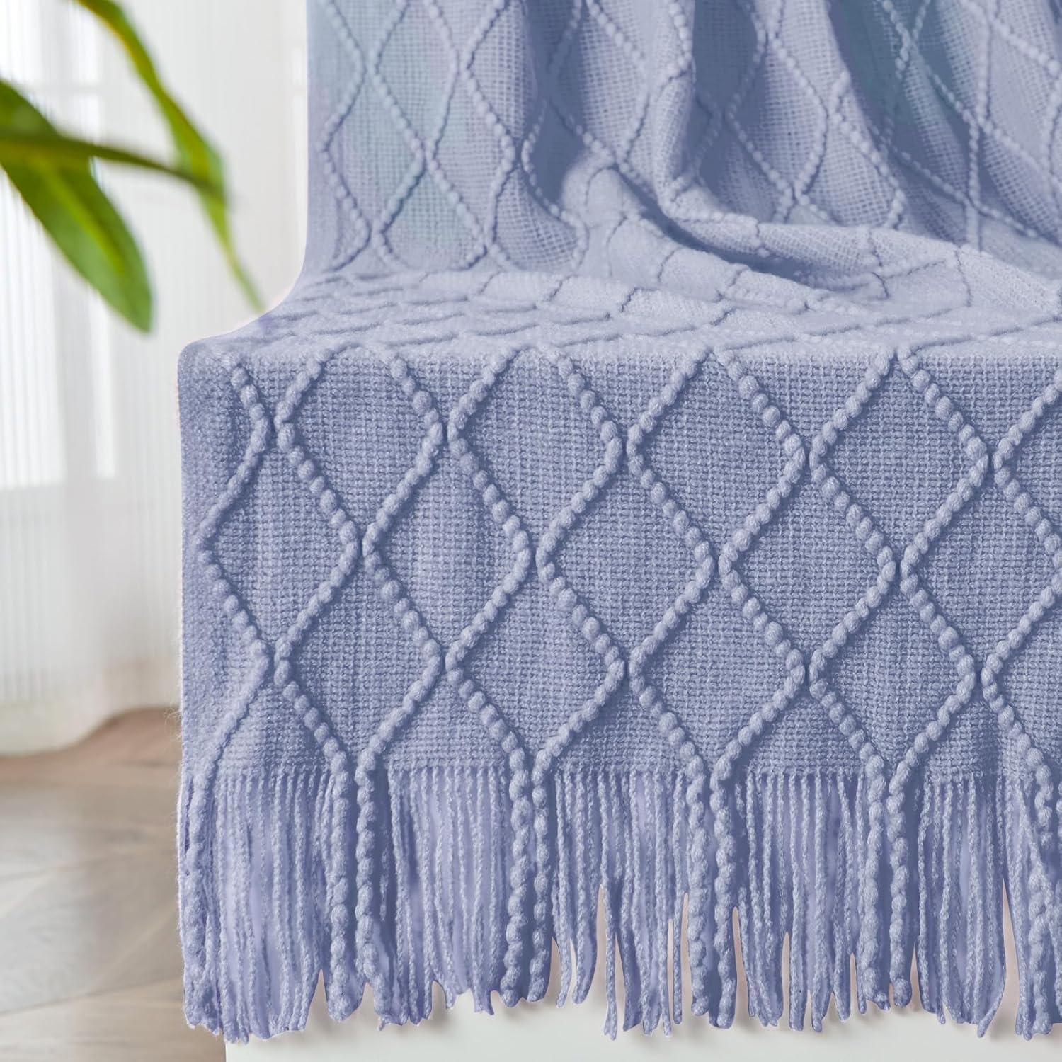 inhand Knitted Throw Blanket for Couch and Bed, Soft Living Room Home Decor Knitted Blanket with