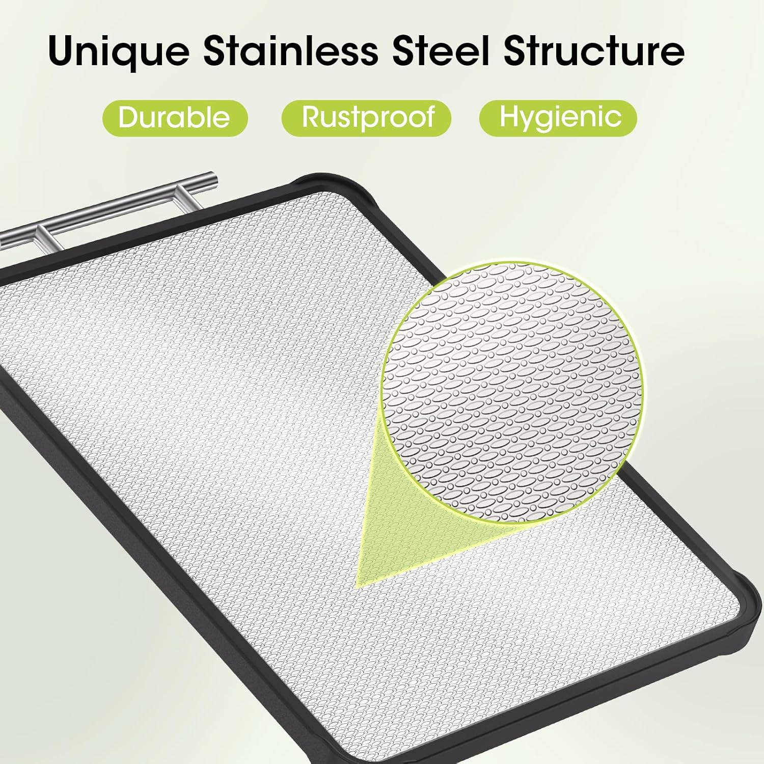 Dishwasher Safe 316 Stainless Steel Cutting Board for kitchen, Double-Sided Pure 316/Wheat Straw