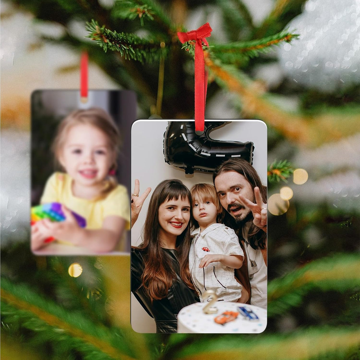 Personalized Christmas Ornaments 2025 Customized with Photo Text Ornament Keepsake Pet First