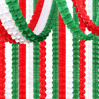 Red-Green White Party-Decorations Christmas Streamers-Garland - 12pcs Mexico Italian 4-Leaf Clover