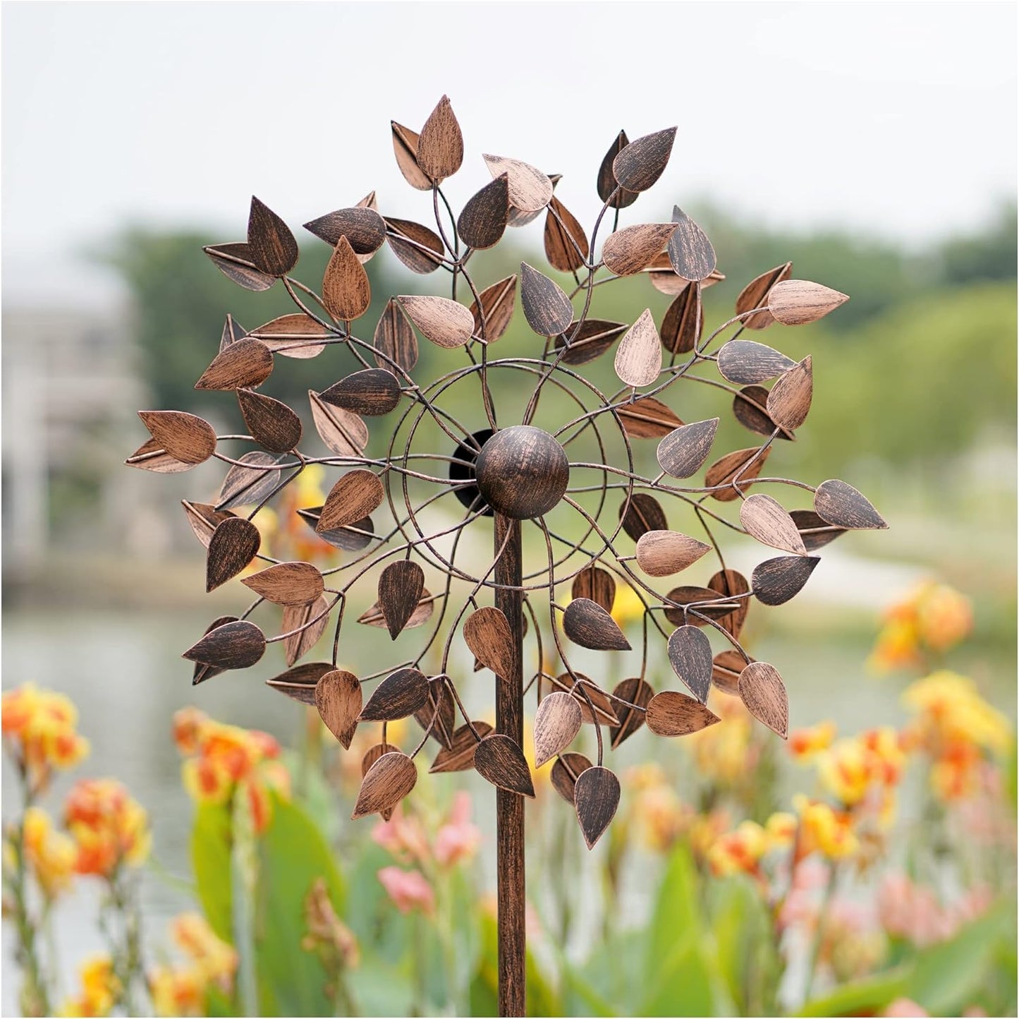 Yard Garden Wind Spinners - Large Wind Spinners Outdoor Metal, Kinetic Lawn Patio Wind Sculptures