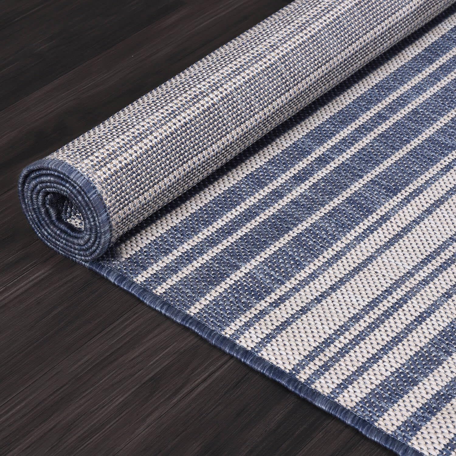 Stripe Outdoor Rug 10x14 Washable Outside Carpet for Indoor Patio Porch Waterproof Easy Cleaning