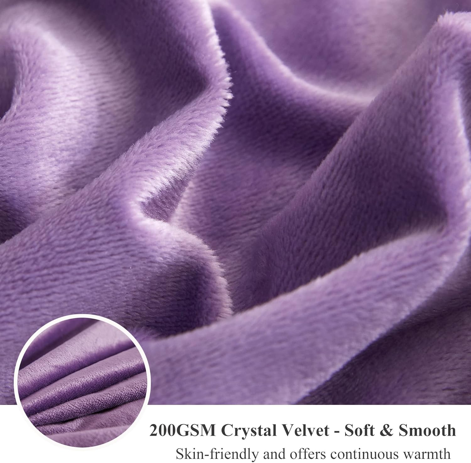 XeGe Plush Faux Fur Throw, Dark Purple Luxurious 50x60 Shaggy Furry Blanket, Thick Fluffy