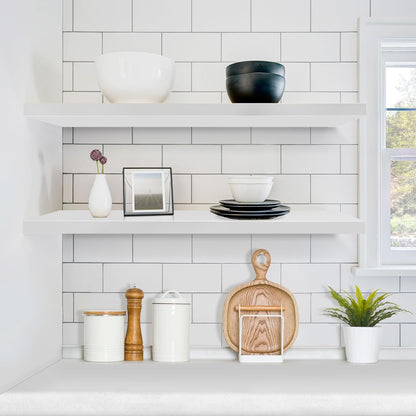 Sorbus Floating Shelves for Wall - 35 Inch Long Bathroom Shelves, Wall Decor for Bedroom, Kitchen