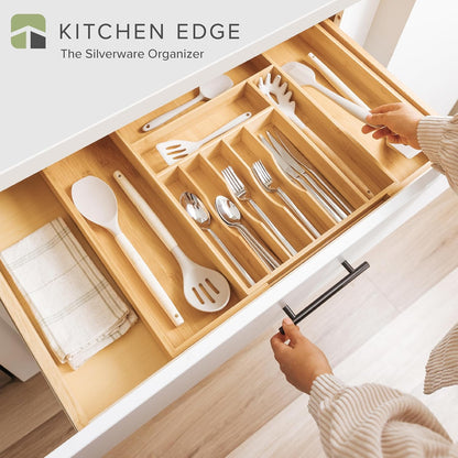 Premium Silverware, Flatware and Utensil Organizer for Kitchen Drawers, Food-Safe Contract Grade