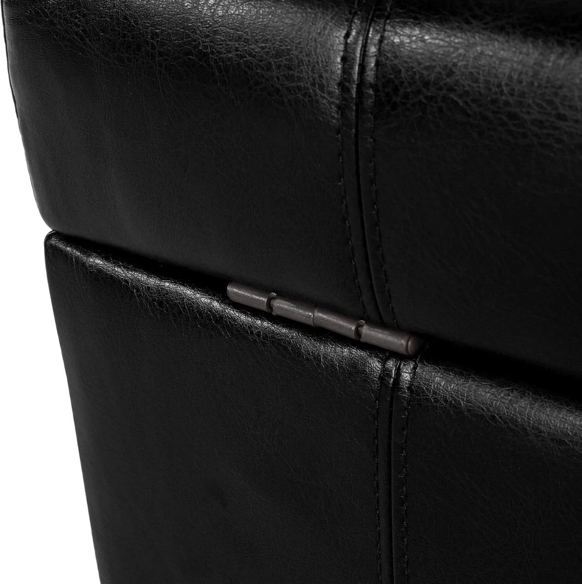 Christopher Knight Home Faux Leather Storage Ottoman Square Ottoman End of Bed Ottoman Cube for