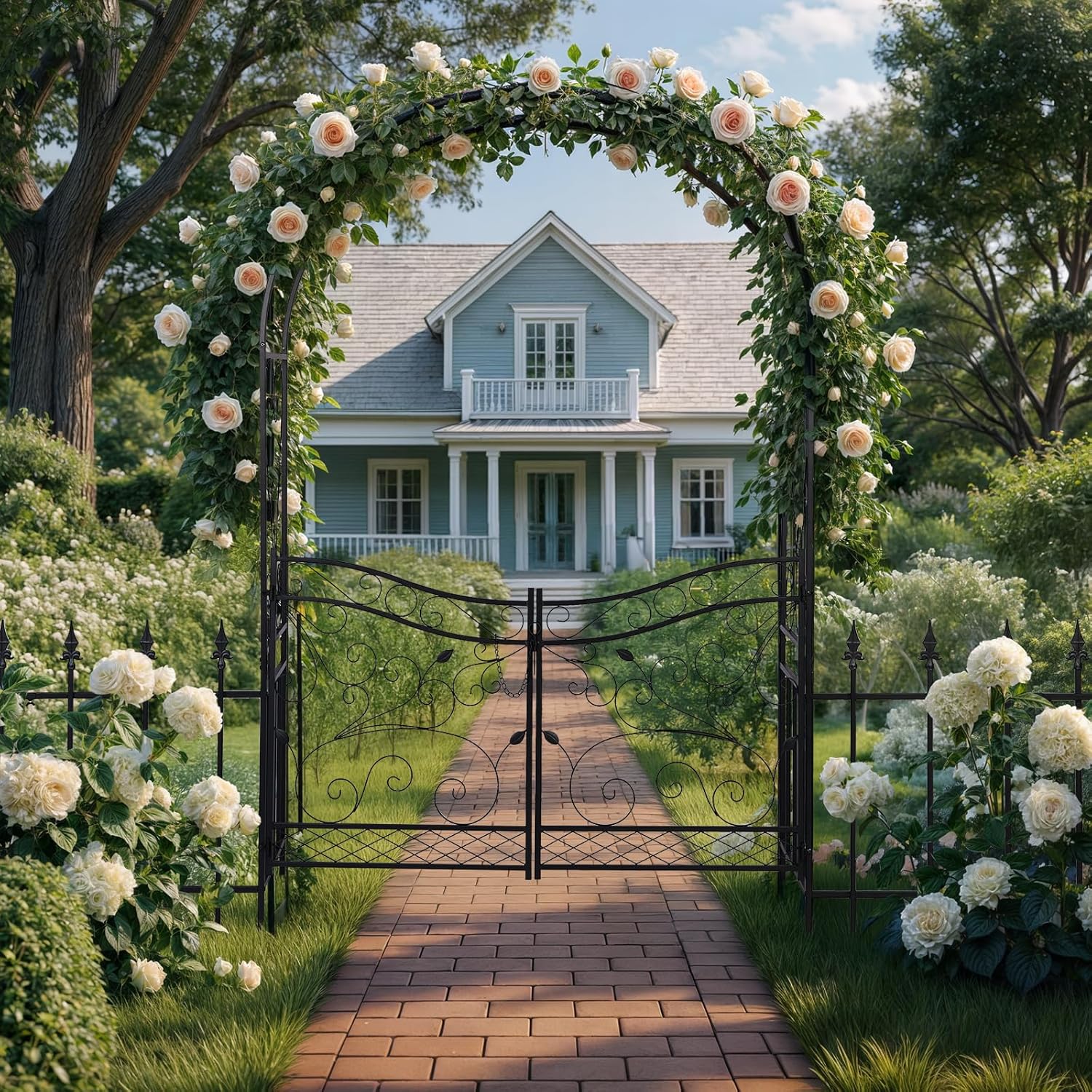 VINGLI Garden Arbor Arch, Wedding Arch Archway for Ceremony Party, Trellis for Plant Climbing