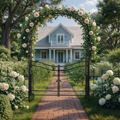 VINGLI Garden Arbor Arch, Wedding Arch Archway for Ceremony Party, Trellis for Plant Climbing