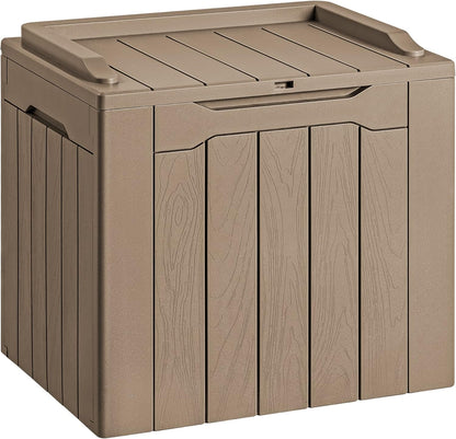 Devoko 30 Gallon Resin Deck Box Outdoor Indoor Waterproof Storage Box for Patio Furniture Pool