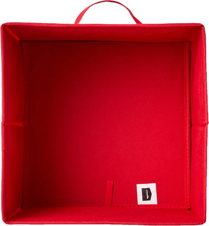 Amazon Basics Cube Organizer Storage Bins Handles, Collapsible Fabric, Pack of 6, 10.5"x10.5"x11"