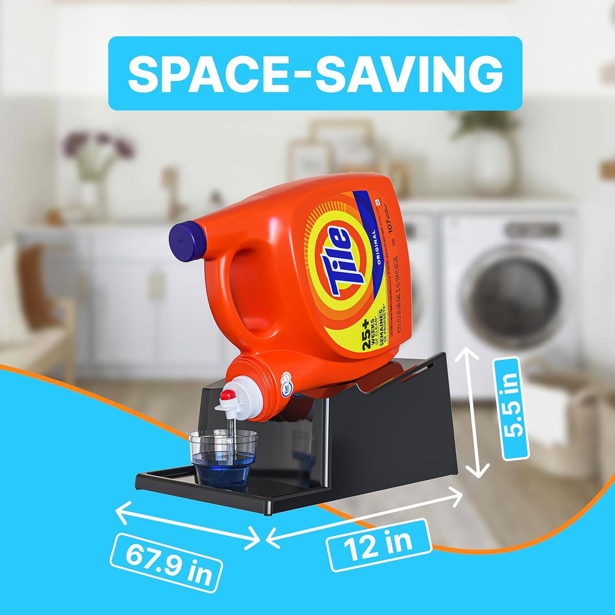 TidyFriend No-Spill Liquid Laundry Detergent Dispenser Holder, Laundry Soap Dispenser Holder with