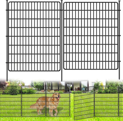 10 Panels No Dig Fence, 32 in(H) X 24 ft(L) Garden Decorative Fence Animal Barrier for Dogs