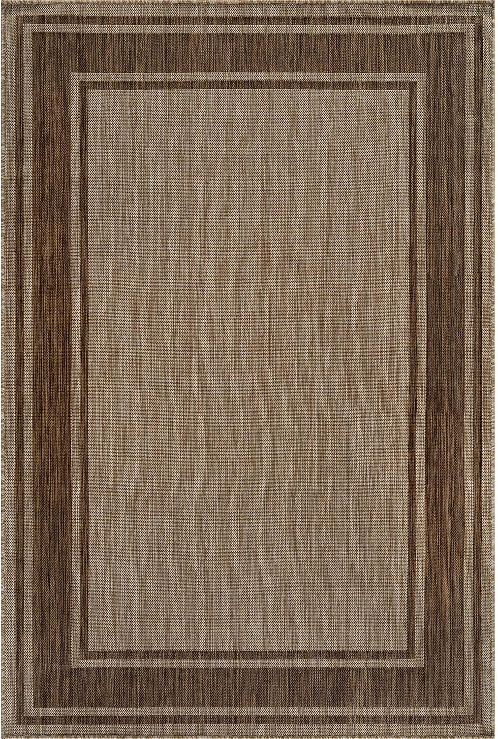 Beverly Rug Large Outdoor Rug 9x12 Modern Bordered Area Rugs for Indoor and Outdoor Patio Deck