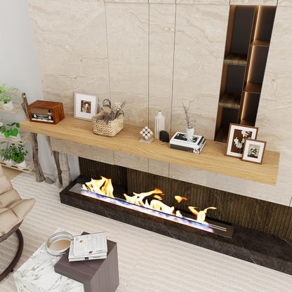Fun Memories 72 Inch Floating Shelf, 12 Inch Deep Wall Shelf for Fireplace Mantel, Deep Storage