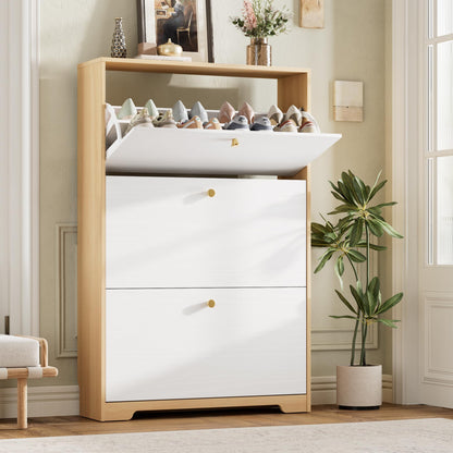 Nicetree Shoe Storage Cabinet for Entryway, Modern Shoe Cabinet, Freestanding Shoe Rack Cabinet