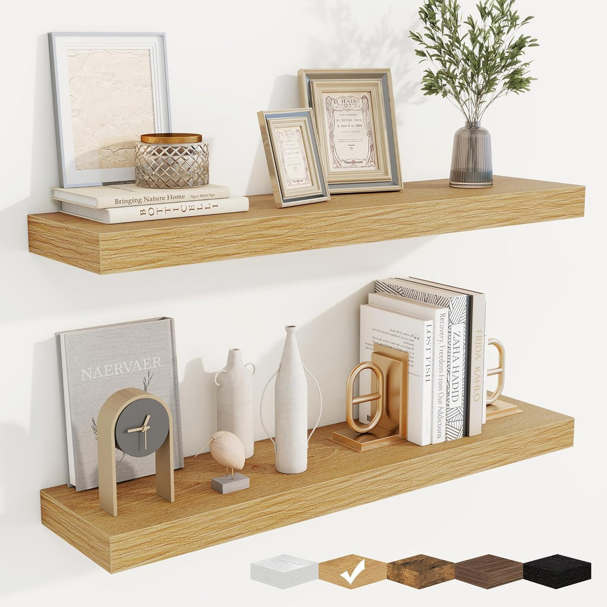 fuqing Floating Shelves for Wall, Bathroom Shelf Wall Mounted for Storage, Shelves with Invisible
