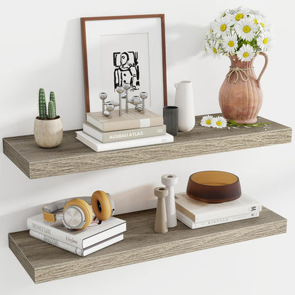 36 Inch Floating Shelves, 12 Inch Deep Floating Shelves for Wall, Floating Shelf with Invisible