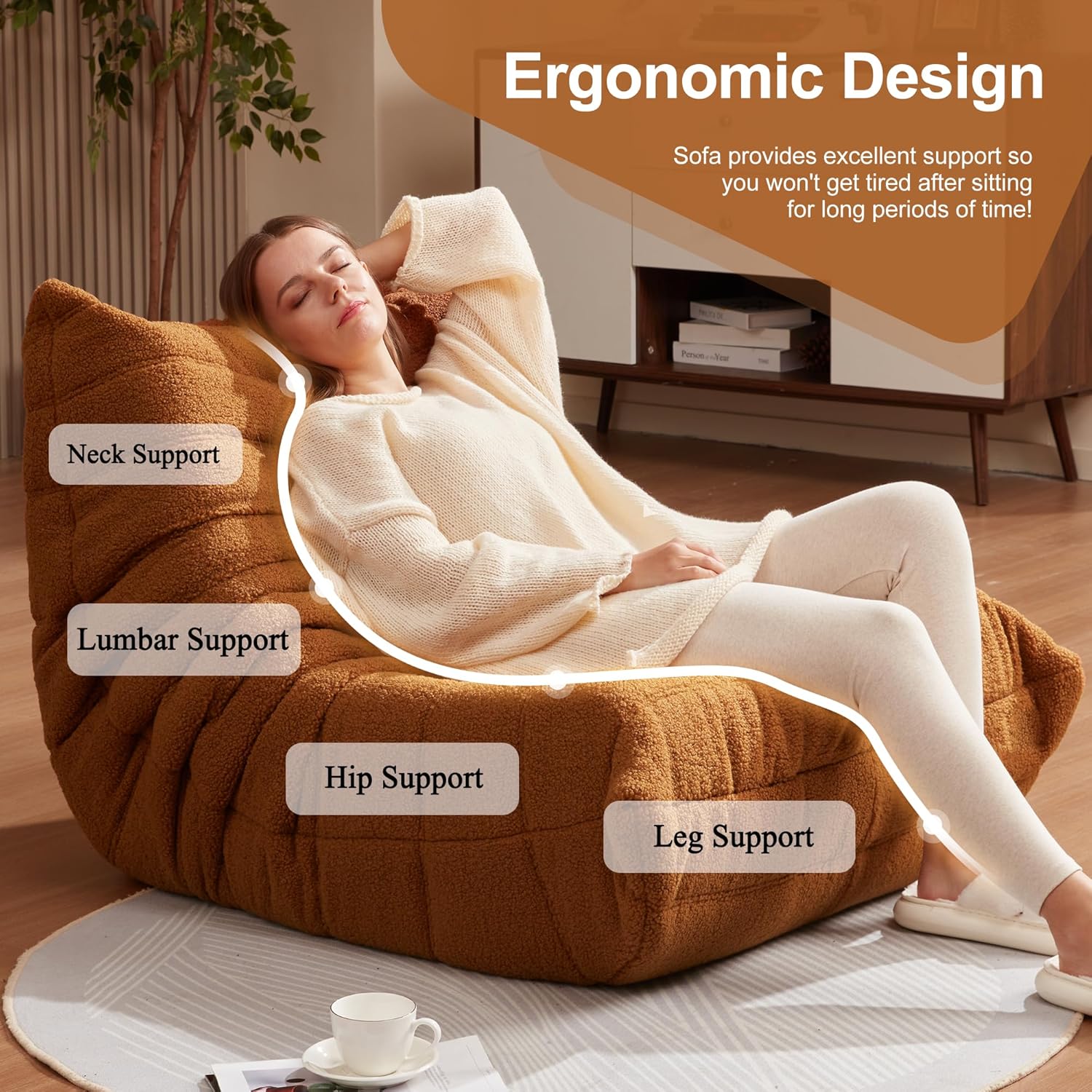 Bean Bag Chairs for Adults Giant Bean Bag Chair Memory Foam BeanBag Chair Big Bean Bag Sofa with