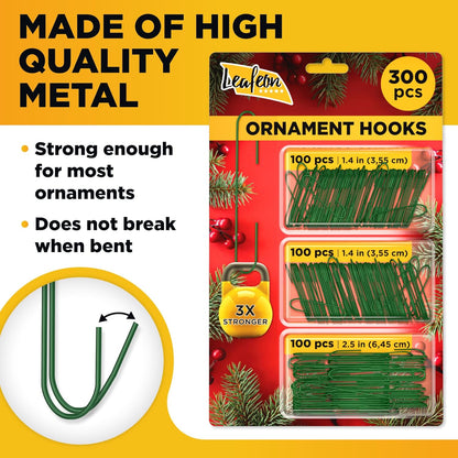 Leafeon 300 Pack Christmas Ornament Hooks for Christmas Tree Decoration – The Best Holiday Ornament
