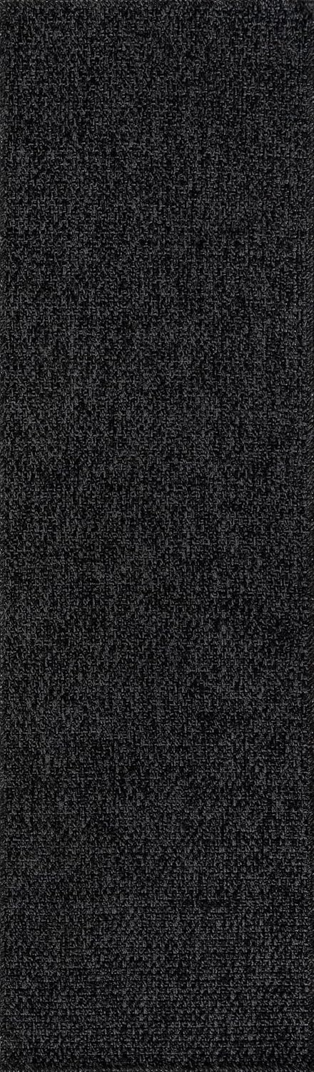 CAMILSON Easy Jute Rug 2x3, Indoor Outdoor Dark Gray Color Farmhouse Area Rugs for Living Room and