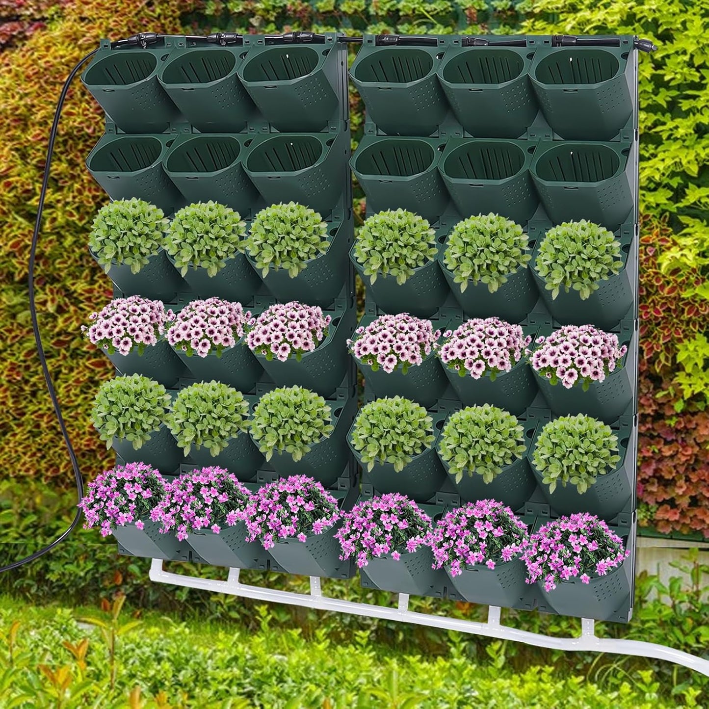 Vertical Wall Planter, Self-Watering Vertical Garden Planter Set with 36 Pots, Stackable Planters