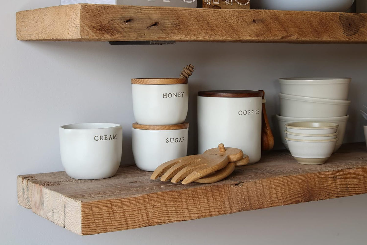 Urban Legacy Deep Floating Shelves | Reclaimed Barn Plank Deep Floating Shelves with Low Profile