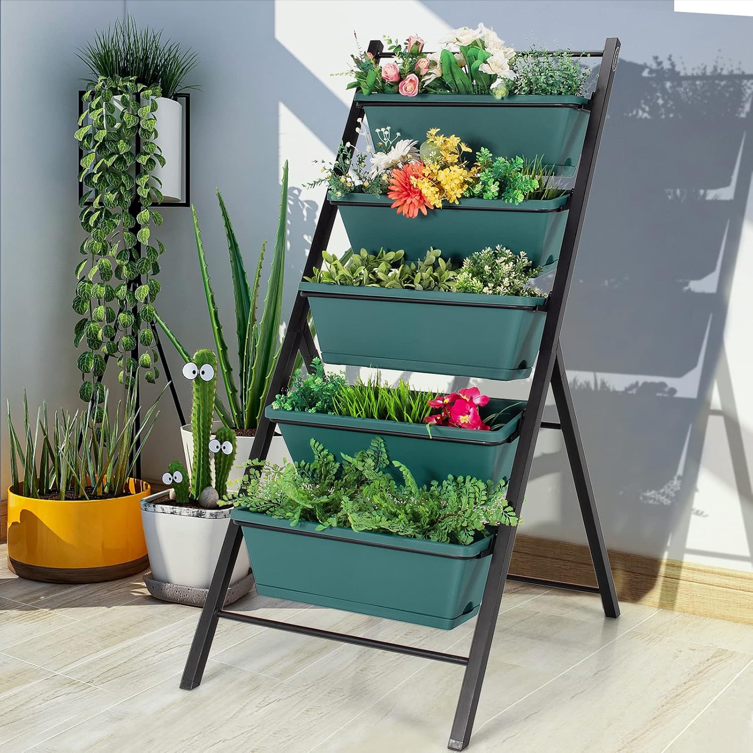 S AFSTAR 5-Tier Vertical Garden Planter, 5-Layer Raised Garden Bed with 5 Detachable Planter Boxes