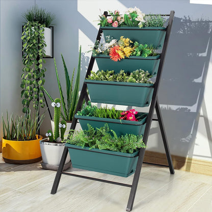 S AFSTAR 5-Tier Vertical Garden Planter, 5-Layer Raised Garden Bed with 5 Detachable Planter Boxes