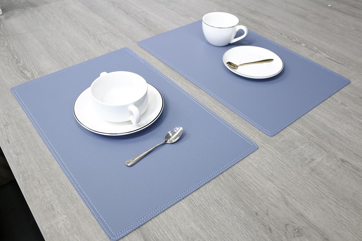 Jovono Set of 8 Faux Leather Placemats, PU Table Mats, Waterproof, Stain Resistant, Heat Resistant