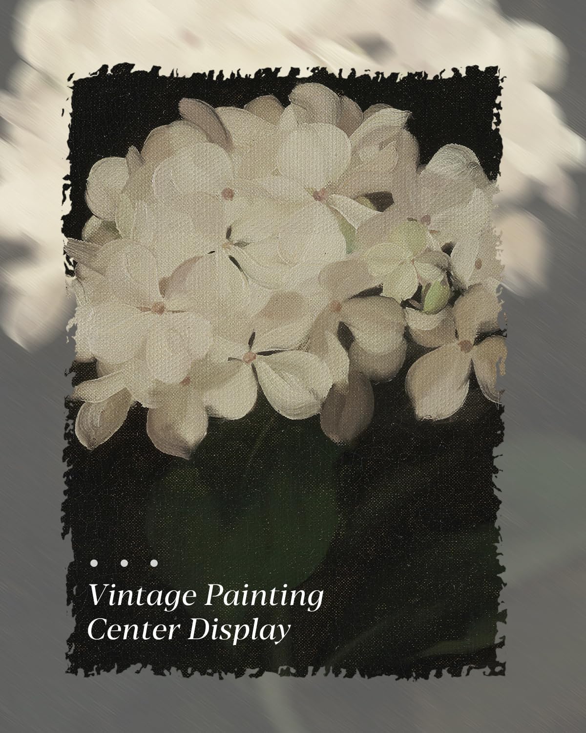 HUARCEY Gold Framed Vintage Wall Art for Living Room, Flowers Painting Canvas Prints Shelf Decor