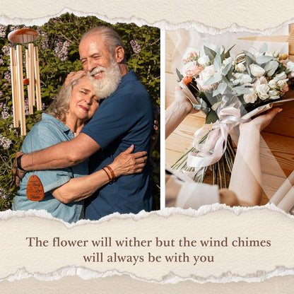 60th Wedding Anniversary Wind Chime, Happy 60th Anniversary Romantic Gifts for Couple, Parents