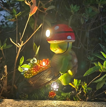 SunGlee Solar Light Turtle Outdoor Garden, Turtle Solar Light for Outdoors Yard Patio Decor 4 LED
