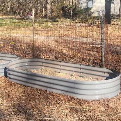 2 Pack 8x3x1FT Galvanized Raised Garden Bed Large Metal Planter Box Kit Elevated Raised Garden