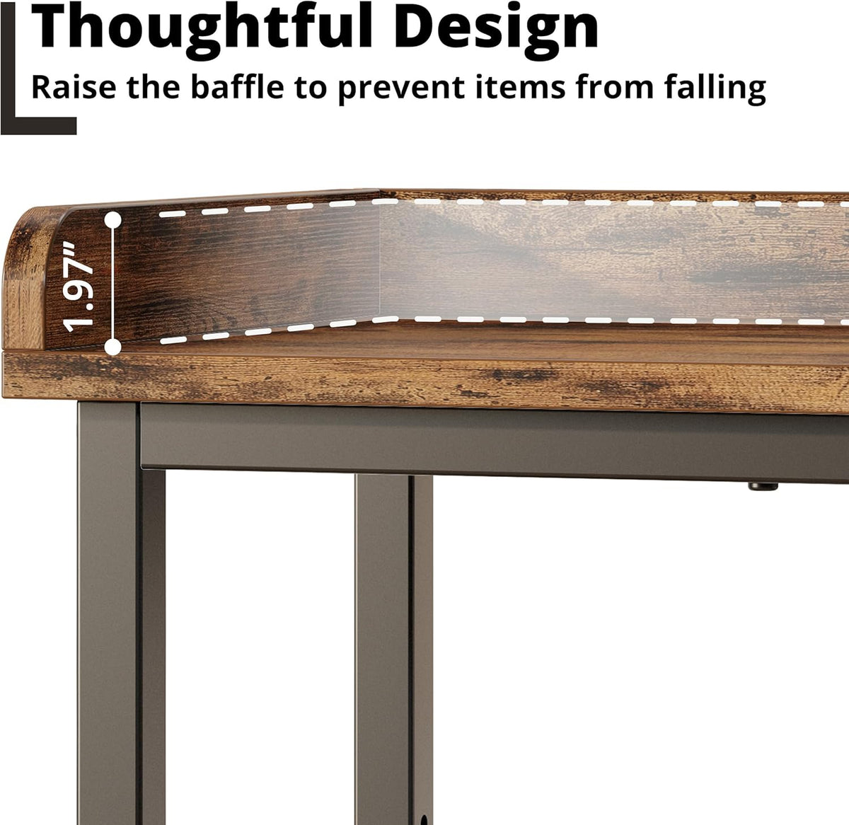 IRONCK Console Table, Sofa Table with Power Outlet, Farmhouse Hallway Table for Entryway, Living