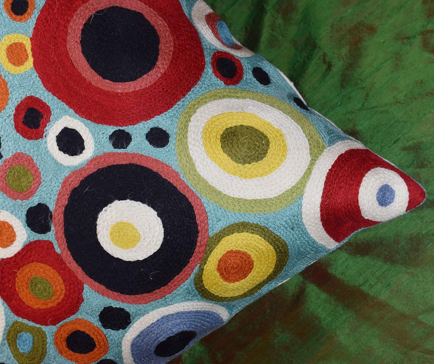 Turquoise Polka Dots Decorative Pillow Cover Contemporary Pillowcase Blue Modern Outdoor Chair