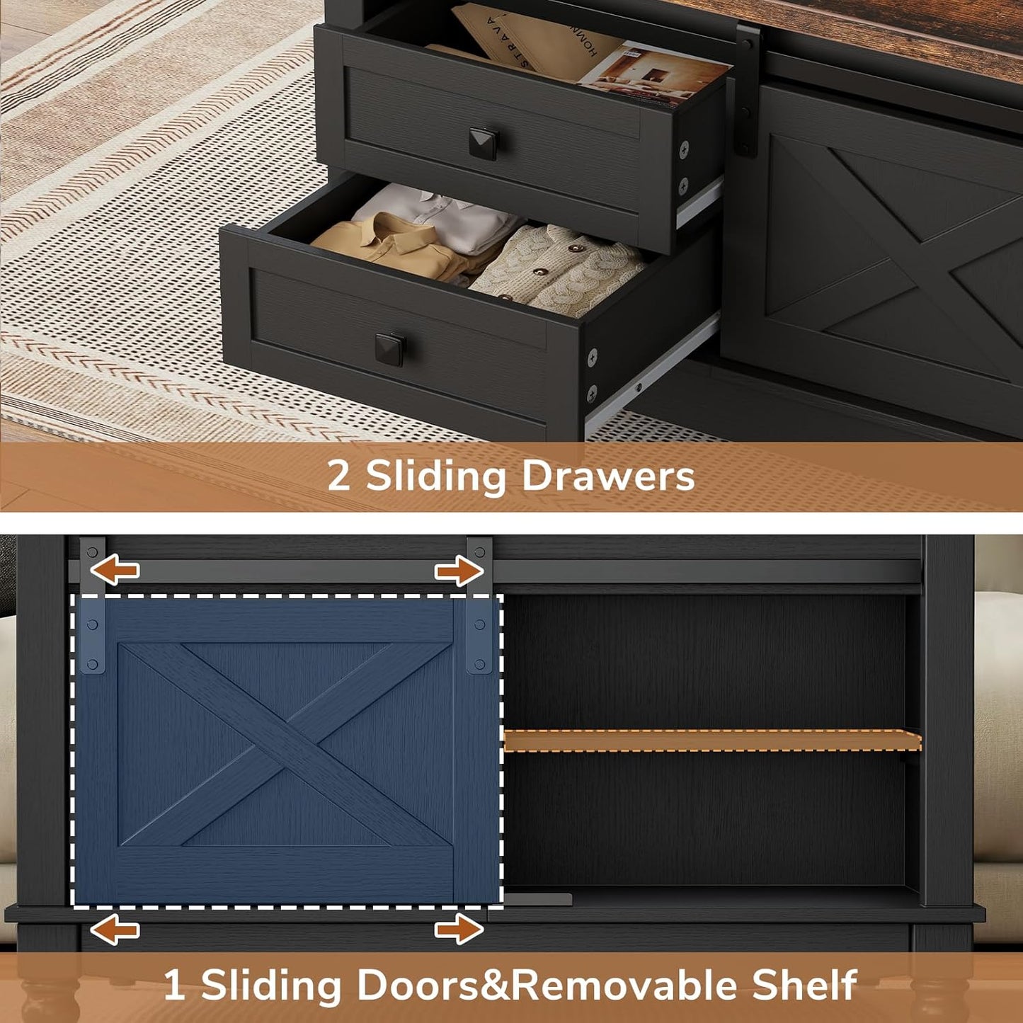 31.5" Lift Top Coffee Table with Storage, Farmhouse Coffee Tables for Living Room, Square Coffee