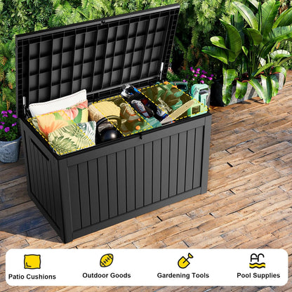 230 Gallon Outdoor Deck Box,Storage Lockable Waterproof Patio Furniture,Garden Tools,Cushions,Pool