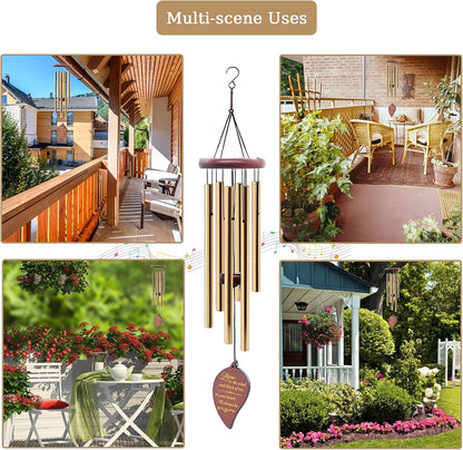Wind Chimes for Outside, 30" Wooden Sympathy Wind Chimes Memorial Wind Chime for Loss of Loved One