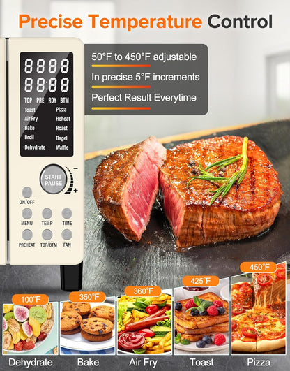 Nuwave Bravo Pro Smart Air Fryer Toaster Oven Combo, Airfryer Convection Oven Countertop, 10-in-1