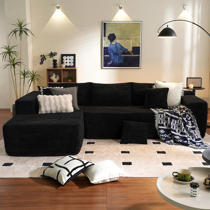 ovios 104" Cloud Sectional Couch with L-Shape Chaise,Modern Modular Sofa with Deep Seat