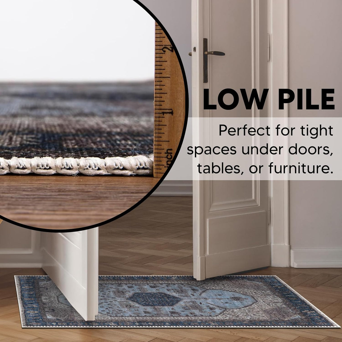 Keen Home Design 2x3 Rug - Machine Washable Entry Rug with Non-Slip Backing, Ideal for Enteryway