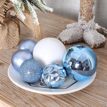 87ct Christmas Ball Ornaments Set Shatterproof Seasonal Hanging Decorations with Reusable Hand-held